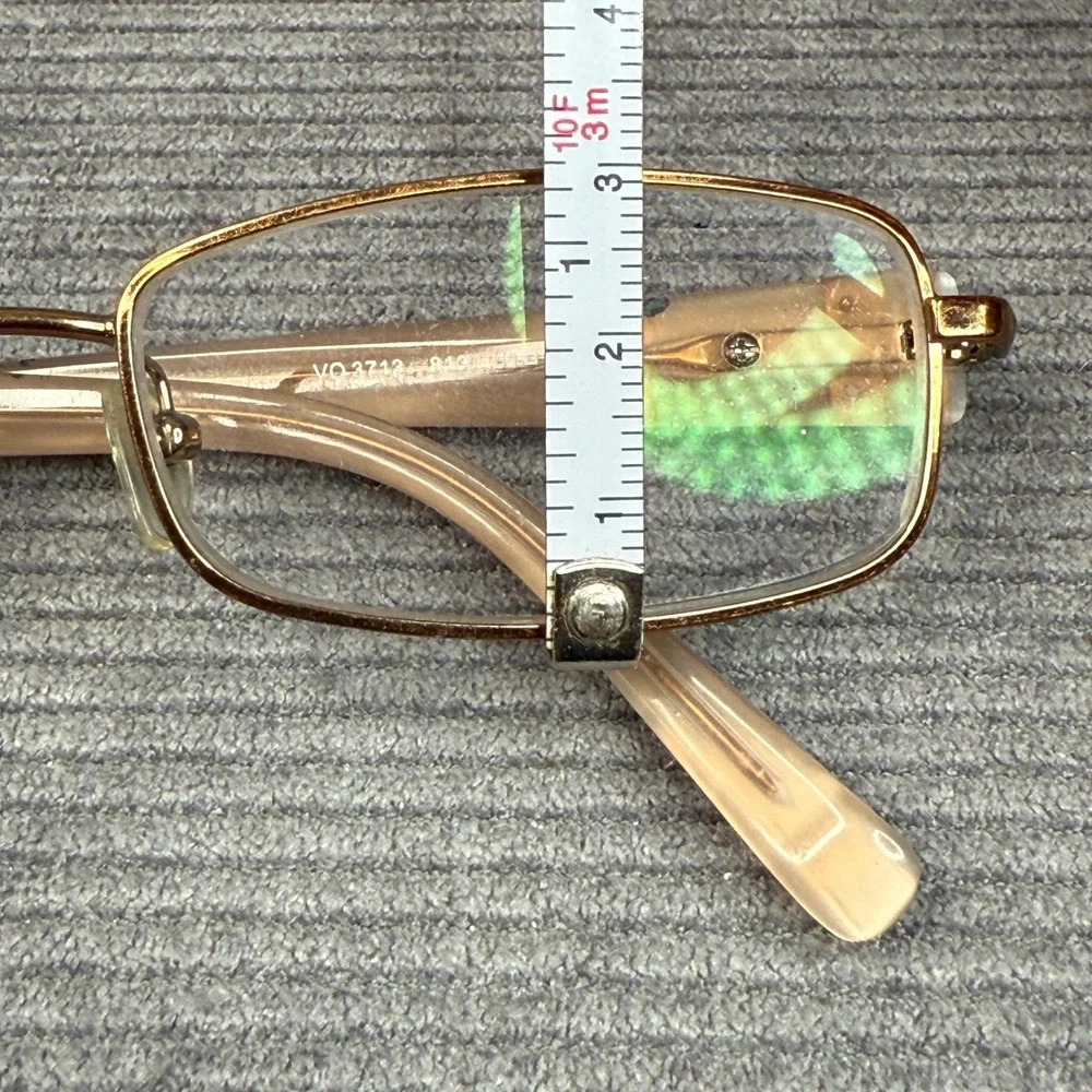Vogue VO 3713 813 Rose Gold Brown Rectangular Y2K‎ Eyeglasses Frames 51-17-135